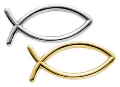 Ichthus Lapel Badge - Gold